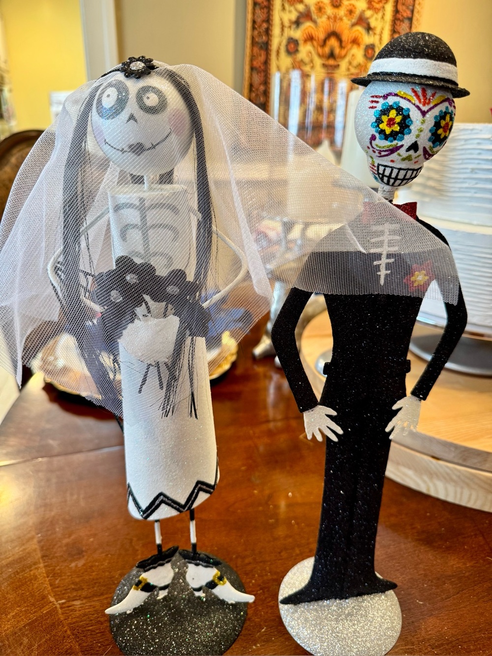 Bride & Groom Day of the Dead Figurine Set #DiaDeLosMuertos